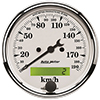 AutoMeter 1688-M Old Tyme White 3-1/8" Air-Core Speedometer Gauge, 0-190 KPH Electric