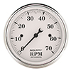 AutoMeter 1695 Old Tyme White 3-1/8" Air-Core In-Dash Tachometer Gauge, 0-7,000  RPM Electric