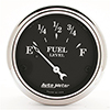 AutoMeter 1715 Old Tyme Black 2-1/16" Air-Core Fuel Level Gauge, 0-90 Ohms Electric