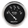AutoMeter 1716 Old Tyme Black 2-1/16" Air-Core Fuel Level Gauge, 73-10 Ohms Electric