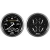 AutoMeter 1720 Old Tyme Black 3-3/8" Quad & Speedometer/Tachometer 2pc. Gauge Kit, 240-33 Ohms Electric