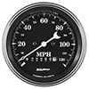 AutoMeter 1779 Old Tyme Black 3-3/8" Speedometer Gauge with Wheel Odometer, 0-120 MPH Electric