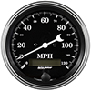 AutoMeter 1780 Old Tyme Black 3-3/8" Speedometer Gauge with LCD Odometer, 0-120 MPH Electric