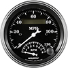 AutoMeter 1781 Old Tyme Black 3-3/8" Tachometer/Speedometer Gauge, 120 MPH / 8,000  RPM Electric