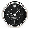AutoMeter 1785 Old Tyme Black 2-1/16" Quartz 12 Hour Clock Gauge Electric