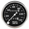 AutoMeter 1796 Old Tyme Black 3-1/8" Speedometer Gauge, 0-120 MPH Mechanical