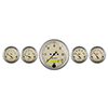 AutoMeter 1800 Antique Beige 3-3/8" 2pc Gauge Kit, Quad & Speedometer, 240-33 Ohms Electrical
