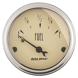 AutoMeter 1815 Antique Beige 2-1/16" Fuel Level Gauge, 0-90 Ohms Electrical
