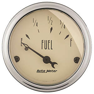 AutoMeter 1816 Antique Beige 2-1/16" Fuel Level Gauge, 73-10 Ohms Electrical