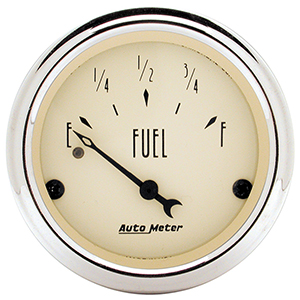 AutoMeter 1818 Antique Beige 2-1/16" Fuel Level Gauge, 0-30 Ohms Electrical