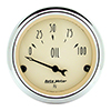 AutoMeter 1827 Antique Beige 2-1/16" Oil Pressure Gauge, 0-100 PSI Electrical