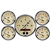 AutoMeter 1850 Antique Beige 3-3/8" & 2-1/16" 5pc Gauge Kit, GPS Speedometer Electrical