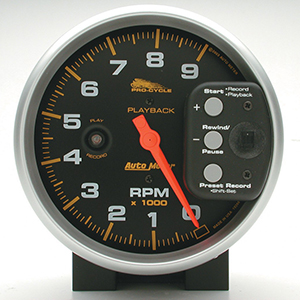 AutoMeter 19266 Pro-Cycle 5" Air-Core Tachometer Gauge, 0-9,000  RPM, Black
