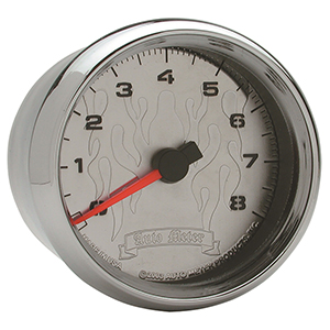 AutoMeter 19309 Pro-Cycle 2-5/8" Air-Core Tachometer Gauge, 0-8,000  RPM, Chrome Flame