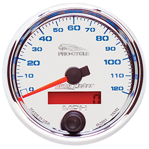 AutoMeter 19342 Pro-Cycle 2-5/8" Air-Core Electric Speedometer, 0-120 MPH, Chrome