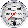 AutoMeter 19351 Pro-Cycle 3-3/4" Air-Core Electric Speedometer, 0-120 MPH, White