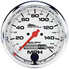 AutoMeter 19355 Pro-Cycle 3-3/4" Air-Core Electric Speedometer, 0-160 MPH, White