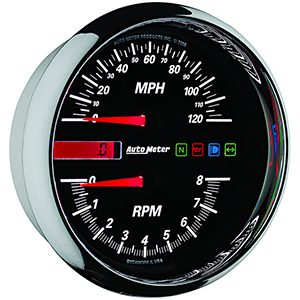 AutoMeter 19466 Pro-Cycle 5" Direct Fit Tachometer/Speedometer Combo Gauge, 8,000  RPM / 120 MPH, Black