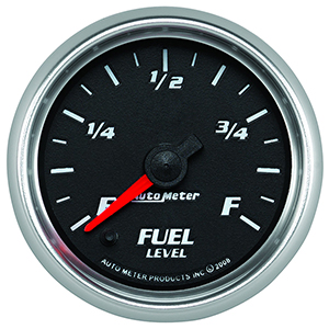 AutoMeter 19609 Pro-Cycle 2-1/16" Digital Stepper Motor Fuel Level Gauge, Programmable 0-280 Ohms, Black