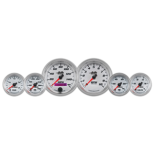 AutoMeter 19701 Pro-Cycle 6pc. Bagger Gauge Kit, White