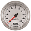 AutoMeter 19798 Pro-Cycle 3-3/8" Air-Core Tachometer Gauge, 0-10,000  RPM, White