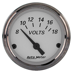 AutoMeter 1992 American Platinum 2-1/16" Voltmeter Gauge, 8-18V Electrical