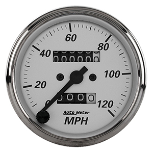 AutoMeter 1993 American Platinum 3-1/8" Speedometer Gauge, 0-120 MPH Mechanical