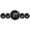 AutoMeter 2003 Prestige Black Diamond 3-3/8" & 2-1/16" Electric Speedometer with Wheel Odometer 5pc. Gauge Kit
