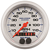 AutoMeter Gauge, Speedometer, 3 3/8", 120mph, GPS, Marine White