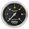 AutoMeter Gauge, Tachometer, 3 3/8", 6k  RPM, Marine Carbon Fiber