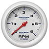 AutoMeter Gauge, Tachometer, 3 3/8", 6k  RPM, Marine White