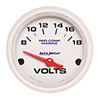 AutoMeter Gauge, Voltmeter, 2 1/16", 18V, Electric, Marine White