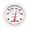 AutoMeter Gauge, Voltmeter, 2 5/8", 18V, Electric, Marine White