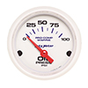 AutoMeter Gauge, Oil Pressure, 2 1/16", 100psi, Electric, Marine White