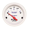 AutoMeter Gauge, Fuel Level, 2 1/16", 240?E to 33?F, Elec, Marine White