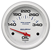 AutoMeter Gauge, Oil Temp, 2 5/8", 140-300ºF, Electric, Marine White