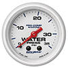 AutoMeter Gauge, Water Press, 2 1/16", 35psi, Mechanical, Marine White
