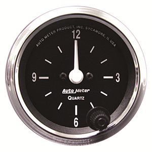 AutoMeter 201019 Cobra Electric 2-1/16" Quartz 12 Hour Analog Clock Gauge
