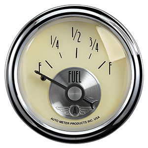 AutoMeter 2013 Prestige Antique Ivory 2-1/16" Air-Core Fuel Level Gauge, 0-90 Ohms Electric