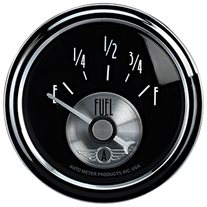 AutoMeter 2014 Prestige Black Diamond 2-1/16" Air-Core Fuel Level Gauge, 0-90 Ohms Electric