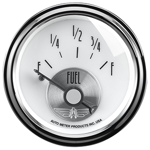 AutoMeter 2015 Prestige Pearl 2-1/16" Air-Core Fuel Level Gauge, 0-90 Ohms Electric