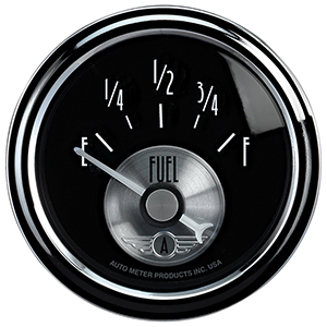 AutoMeter 2016 Prestige Black Diamond 2-1/16" Air-Core Fuel Level Gauge, 240- 33 Ohms Electric