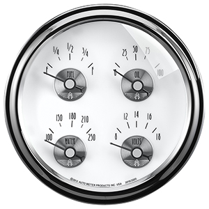 AutoMeter 2019 Prestige Pearl 5" Air-Core Fuel Level Gauge, 100 PSI / 100-250 F / 8-18V / 240-33 Ohms Electric