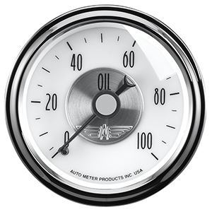 AutoMeter 2023 Prestige Pearl 2-1/16" Oil Pressure Gauge, 0-100 PSI Mechanical
