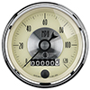 AutoMeter 2089 Prestige Antique Ivory 3-3/8" Air-Core Speedometer Gauge, 0-120 MPH Electric