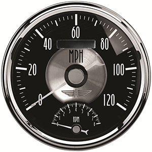 AutoMeter 2091 Prestige Black Diamond 5" Air-Core Tachometer/Speedometer Gauge, 8,000  RPM / 120 MPH Electric