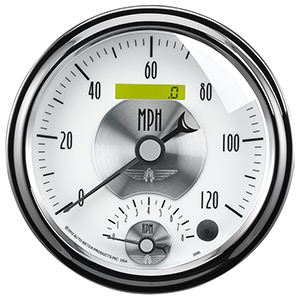 AutoMeter 2095 Prestige Pearl 5" Air-Core Tachometer/Speedometer Combo Gauge, 8,000  RPM / 120 MPH Electric