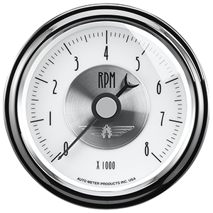 AutoMeter 2098 Prestige Pearl 3-3/8" Air-Core In-Dash Tachometer Gauge, 0-8,000  RPM Electric