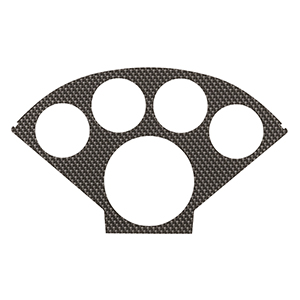 AutoMeter 2122 Optional Faceplate For 2207, Silver Carbon Look