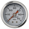AutoMeter 2176 1-1/2" Liquid Filled Mechanical Direct Mount Pressure Gauge, 0-60 PSI, White